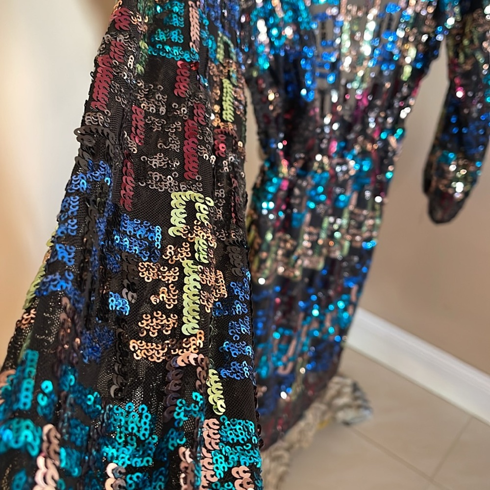 Zara Multicolor Sequence Dress Size Small - Picture 9 of 17
